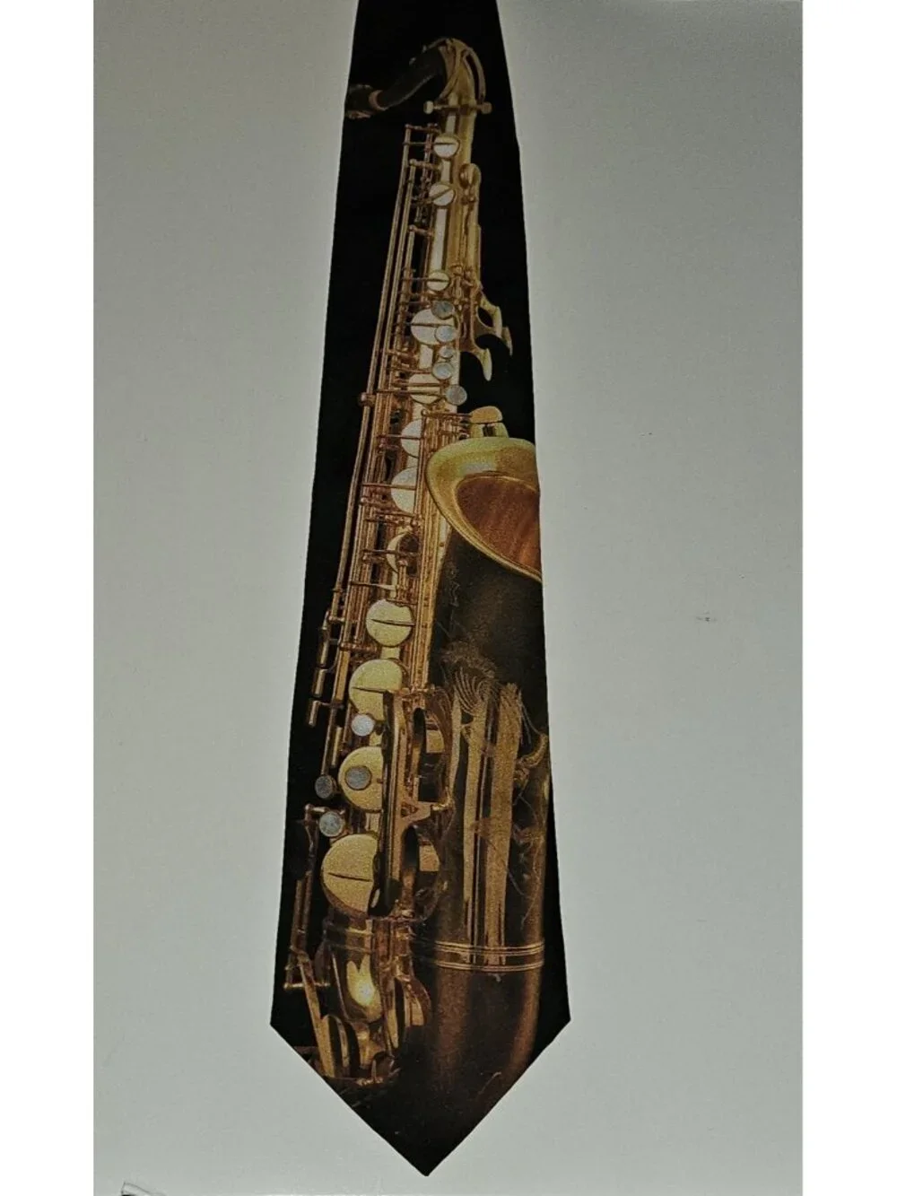 VTG NOS 1995 Ralph Marlin Saxophone Neck Tie Jazz Instrument 56